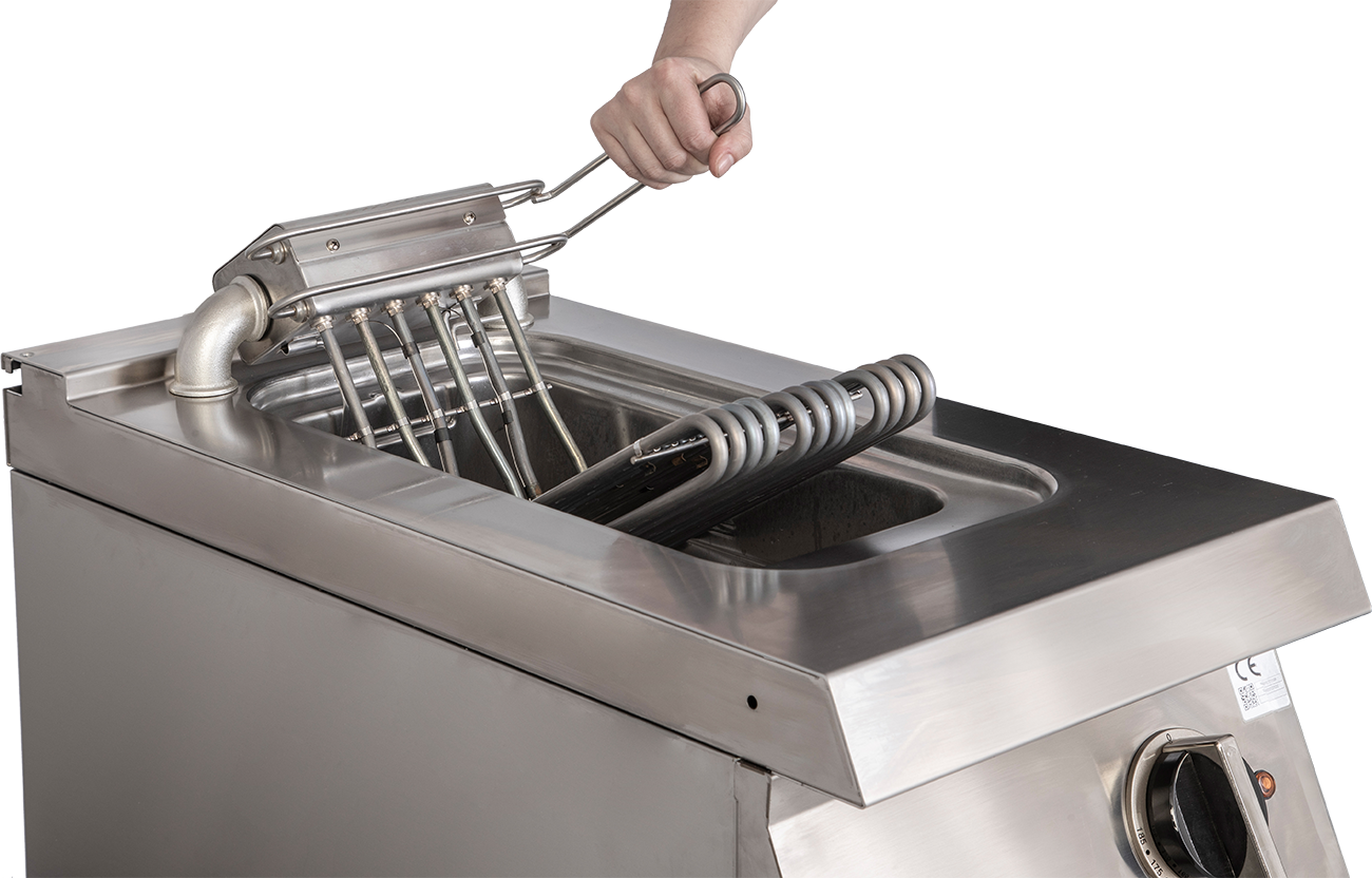 KBS Gastrotechnik Elektro-Fritteuse 1 Becken 10 L Auftisch 9kW Klappheizung 3 KBS Gastrotechnik Elektro-Fritteuse 1 Becken 10 L Auftisch 9kW Klappheizung – Bild 3