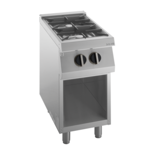 KBS Gastrotechnik Gas-Herd 2 Brenner je 6,0kW offener Unterbau