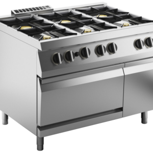 KBS Gastrotechnik Gas-Herd 6 Brenner mit Gas-Ofen