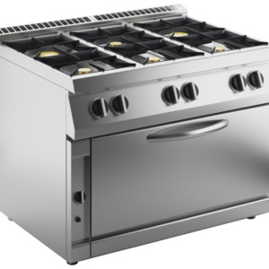 KBS Gastrotechnik Gas-Herd 6 Brenner mit Jumbo Gas-Ofen