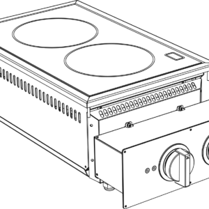 KBS Gastrotechnik Induktionsherd 2 Heizzonen Drop In 700 Breite 400mm