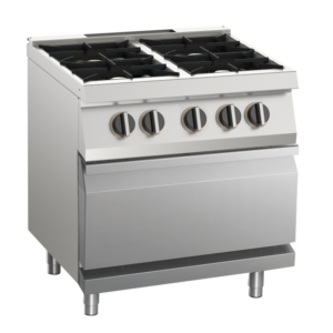 KBS Gastrotechnik Gas-Herd 4 Brenner mit Elektro-Ofen