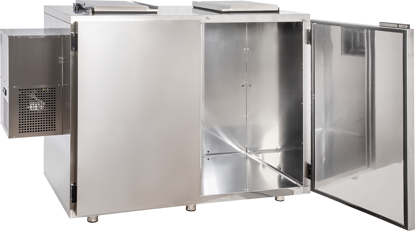 KBS Gastrotechnik Nassmüllkühler für 2 Tonnen 240 Liter zerlegbar inklusive Aggregat 1 KBS Gastrotechnik Nassmüllkühler für 2 Tonnen 240 Liter zerlegbar inklusive Aggregat