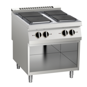 KBS Gastrotechnik Elektro-Herd 4 Platten 16kW offener Unterbau