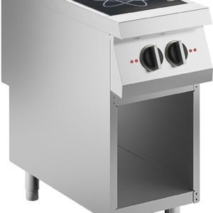 KBS Gastrotechnik Kochfläche Induktion 2 Platten 2x5 kW, offener Unterbau
