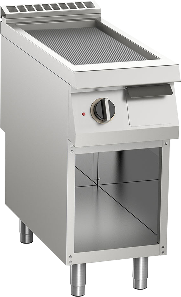 KBS Gastrotechnik Elektro-Grillplatte gerillt aus Edelstahl 7,5 kW mit 1 Heizzone offener Unterbau 1 KBS Gastrotechnik Elektro-Grillplatte gerillt aus Edelstahl 7,5 kW mit 1 Heizzone offener Unterbau