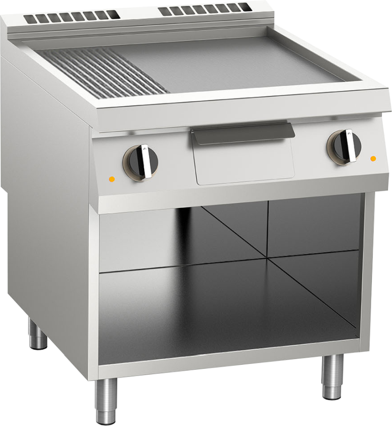 KBS Gastrotechnik Elektro-Grillplatte geteilt aus Edelstahl 15,0 KW mit 2 Heizzonen offener Unterbau 1 KBS Gastrotechnik Elektro-Grillplatte geteilt aus Edelstahl 15,0 KW mit 2 Heizzonen offener Unterbau