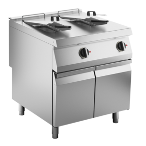 KBS Gastrotechnik Elektro-Fritteuse 2 Becken je 15 L Standgerät 24kW