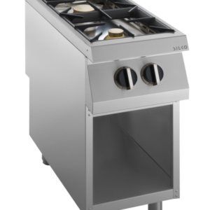KBS Gastrotechnik Gas-Kochfläche 2 Brenner 18 kW, offener Unterbau
