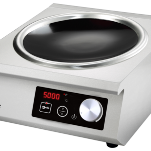 KBS Gastrotechnik Profi-Induktionswok Edelstahlgehäuse 5 kW Schott-Ceran ® Glaskeramik-Kochfläche