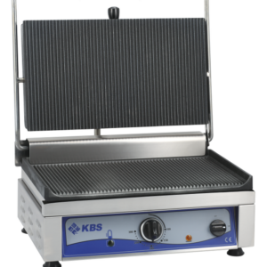 KBS Gastrotechnik Kontaktgrill Grillfläche 45x27 cm oben & unten gerillt 1 Heizzone