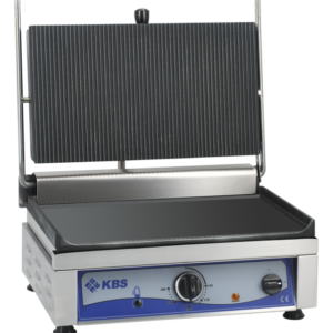 KBS Gastrotechnik Kontaktgrill Grillfläche 45x27 cm oben gerillt & unten glatt 1 Heizzone