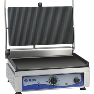 KBS Gastrotechnik Kontaktgrill Grillfläche 36x27cm oben gerillt & unten glatt 1 Heizzone