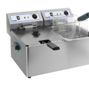 KBS Gastrotechnik Doppel-Fritteuse Elektro 2x 8 Liter Becken
