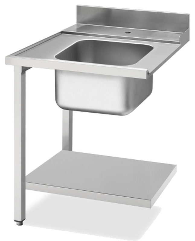 KBS Gastrotechnik Zulauftisch Becken rechts, Breite 70cm, Grundboden und Aufkantung 1 KBS Gastrotechnik Zulauftisch Becken rechts, Breite 70cm, Grundboden und Aufkantung