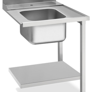 KBS Gastrotechnik Zulauftisch Becken links, Breite 70cm, Grundboden und Aufkantung
