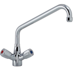 KBS Gastrotechnik PREMIUM Knebel-Mischbatterie mit Schwenkhahn 1/2 Zoll Wasseranschluß