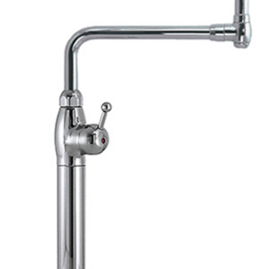 KBS Gastrotechnik PREMIUM Knebel-Mischbatterie mit Doppel Schwenkhahn 1/2 Zoll Wasseranschluß