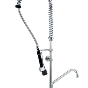 KBS Gastrotechnik PREMIUM Knebel-Geschirrwaschbrause mit Schwenkhahn und LOW-Flow Brause