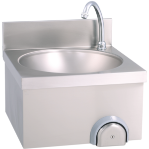 KBS Gastrotechnik Handwaschbecken eckige Form BxT 40x40cm, zeitgesteuert