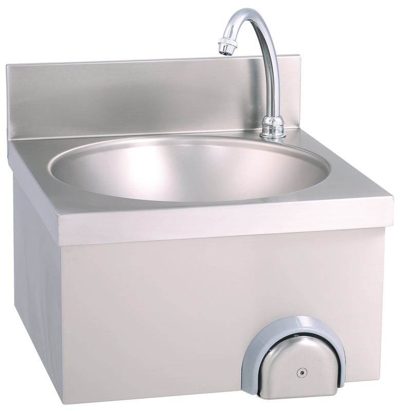 KBS Gastrotechnik Handwaschbecken eckige Form BxT 40x40cm, zeitgesteuert 1 KBS Gastrotechnik Handwaschbecken eckige Form BxT 40x40cm, zeitgesteuert