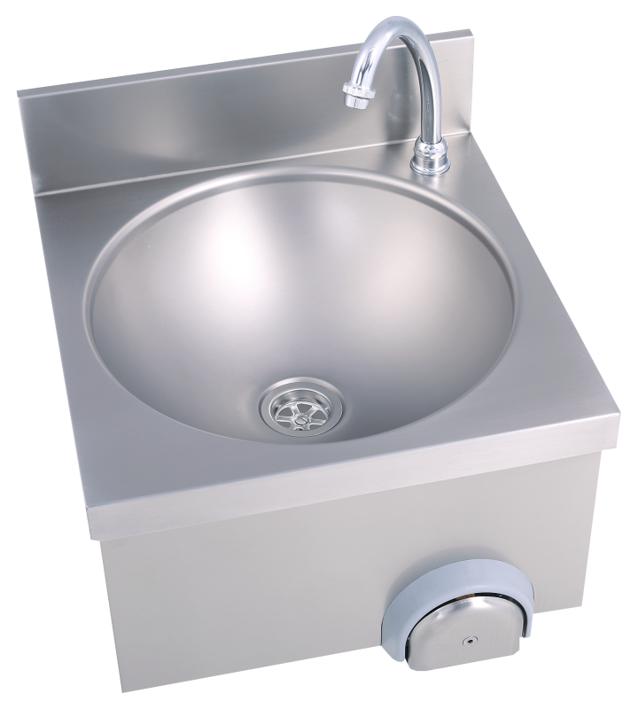 KBS Gastrotechnik Handwaschbecken eckige Form BxT 40x40cm, zeitgesteuert 2 KBS Gastrotechnik Handwaschbecken eckige Form BxT 40x40cm, zeitgesteuert – Bild 2