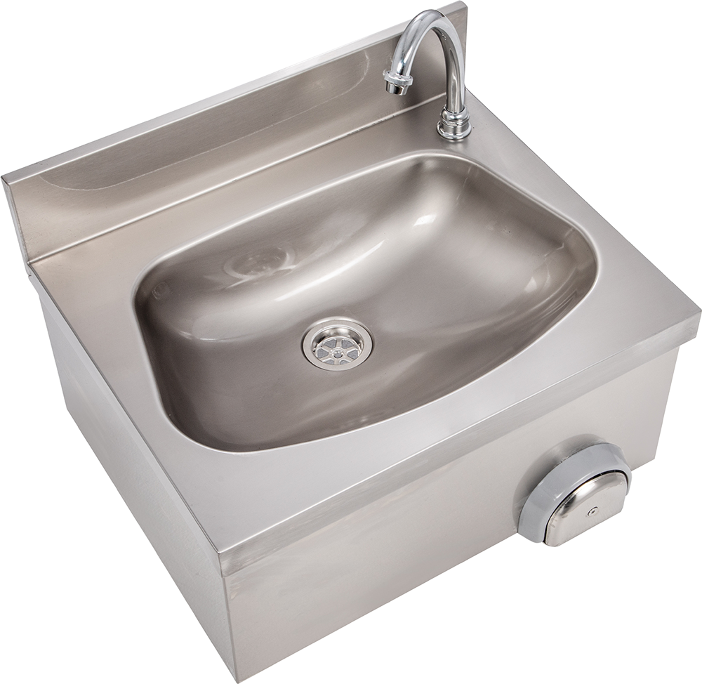 KBS Gastrotechnik Handwaschbecken eckige Form BxT 50x40cm, zeitgesteuert 1 KBS Gastrotechnik Handwaschbecken eckige Form BxT 50x40cm, zeitgesteuert