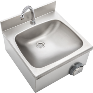 KBS Gastrotechnik Handwaschbecken eckige Form BxT 50x50cm, zeitgesteuert