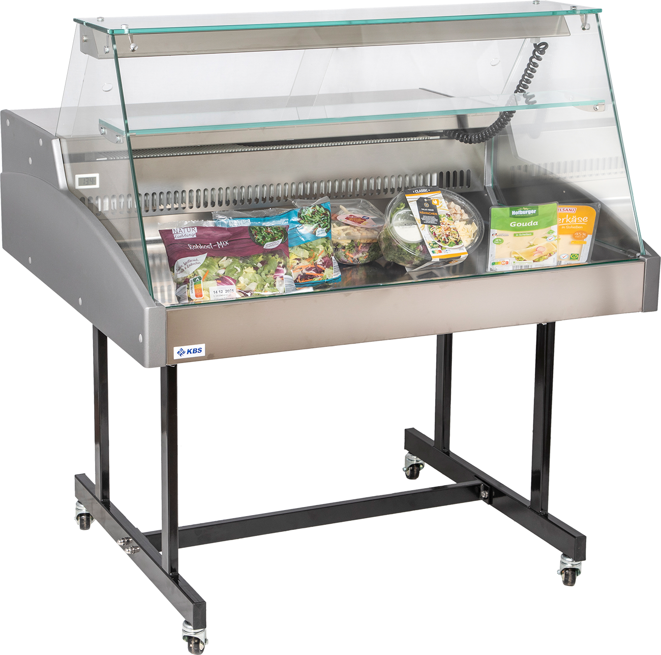 KBS Gastrotechnik Mehrzweckvitrine Super 1000 mit geradem Glasaufbau 1 KBS Gastrotechnik Mehrzweckvitrine Super 1000 mit geradem Glasaufbau