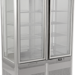 KBS Gastrotechnik Panoramavitrine Prisma 801 TNV-PF (bronze) mit 10 Rosten
