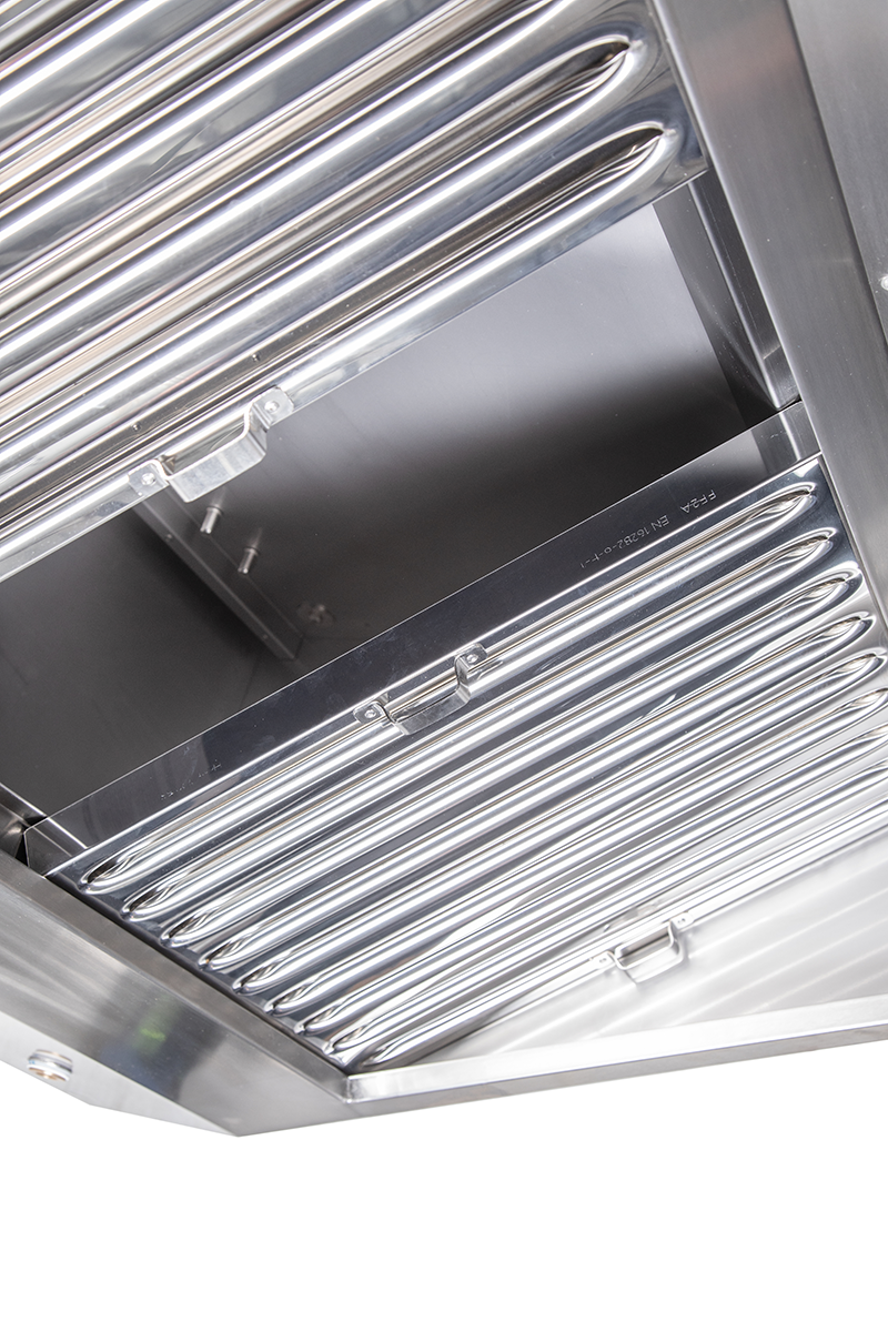 KBS Gastrotechnik Wandhaube Trapezform 180x70cm Flammschutzfilter Typ F1 3 KBS Gastrotechnik Wandhaube Trapezform 180x70cm Flammschutzfilter Typ F1 – Bild 3