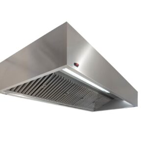 KBS Gastrotechnik Wandhaube Kubusform 220x110cm Flammschutzfilter Typ F1