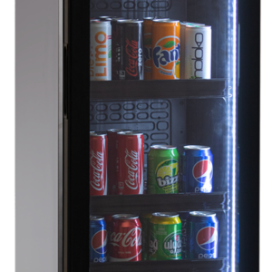 KBS Gastrotechnik Glastürkühlschrank KBS 316 G Slim schwarz