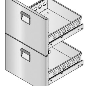 KBS Gastrotechnik Schubladensatz 1/2+1/2 für Getränketheke