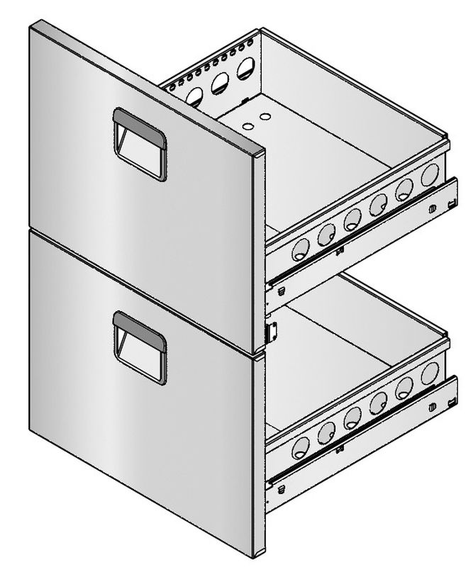 KBS Gastrotechnik Schubladensatz 1/2+1/2 für Getränketheke 1 KBS Gastrotechnik Schubladensatz 1/2+1/2 für Getränketheke