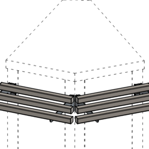 KBS Gastrotechnik Rohttabletrutsche Modul Außenecke 45°