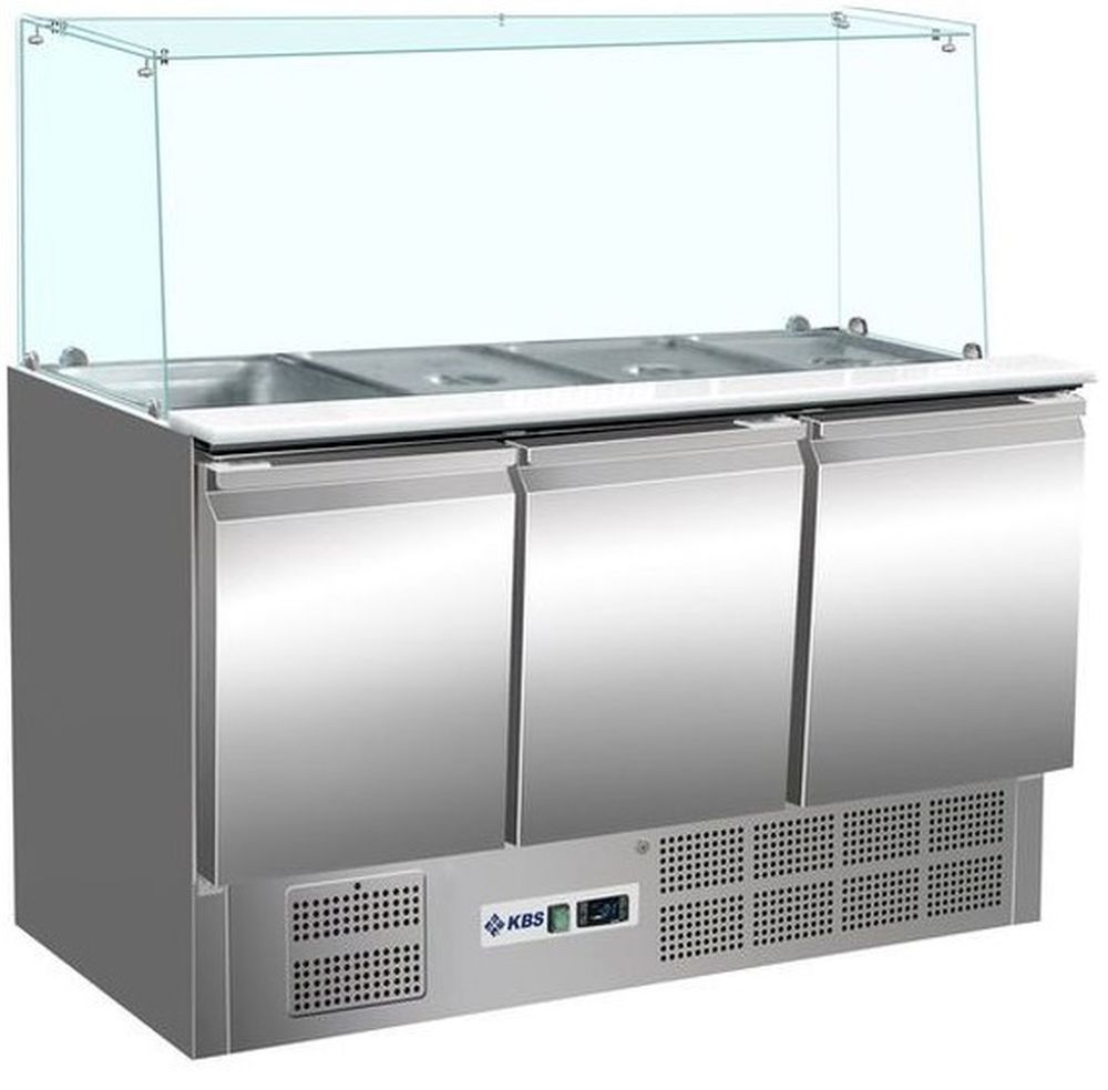 KBS Gastrotechnik Saladette gerader Glasaufbau KBS 904 1 KBS Gastrotechnik Saladette gerader Glasaufbau KBS 904