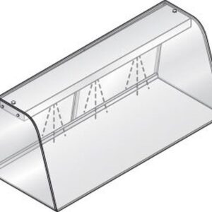 KBS Gastrotechnik Hustenschutz mit Licht GN 2/1 für Einbauwanne und Einbauplatte