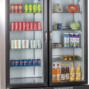 KBS Gastrotechnik Glastürkühlschrank KU 1200 G mit Drehtüren
