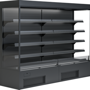 KBS Gastrotechnik Wandkühlregal Variant 257 Black Line mit Nachtrollo