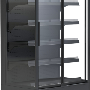 KBS Gastrotechnik Wandkühlregal Variant 167 Black Line mit Glasschiebetüren