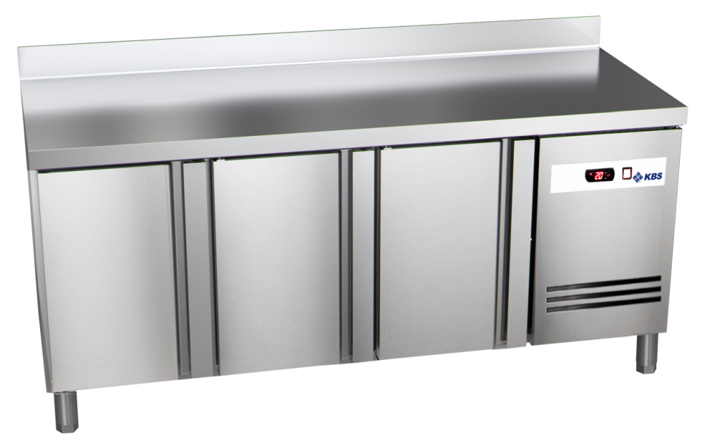 KBS Gastrotechnik Kühltisch Ready KT3000 mit Arbeitsplatte, Aufkantung 3 Türen 1 KBS Gastrotechnik Kühltisch Ready KT3000 mit Arbeitsplatte, Aufkantung 3 Türen