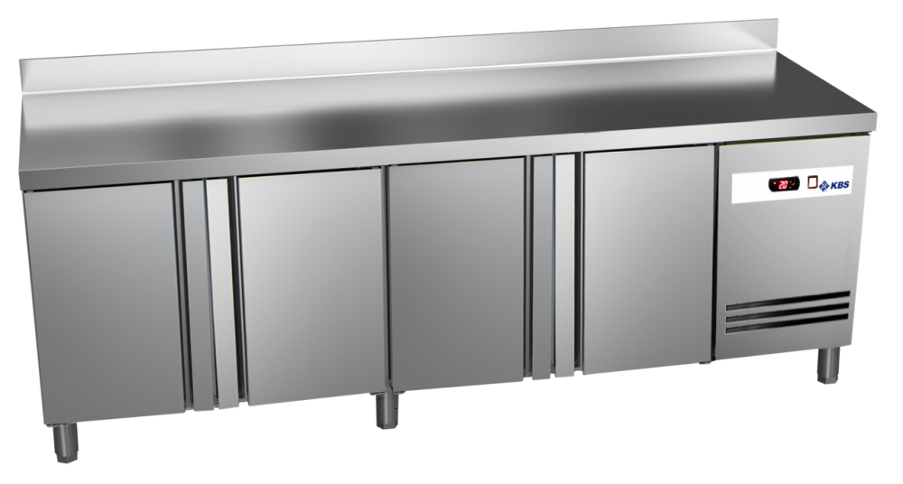 KBS Gastrotechnik Kühltisch Ready KT4000 mit Arbeitsplatte, Aufkantung 4 Türen 1 KBS Gastrotechnik Kühltisch Ready KT4000 mit Arbeitsplatte, Aufkantung 4 Türen