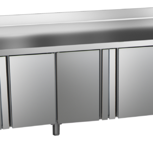 KBS Gastrotechnik Kühltisch Ready KT4610 mit Arbeitsplatte, Aufkantung 4 Türen