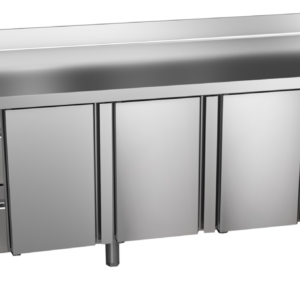 KBS Gastrotechnik Kühltisch Ready KT4602 mit Arbeitsplatte 3 Türen, 2 halbe Schubladen