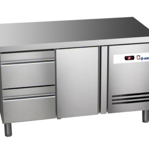 KBS Gastrotechnik Kühltisch Ready KT2602 mit Arbeitsplatte 1 Tür, 2 halbe Schubladen