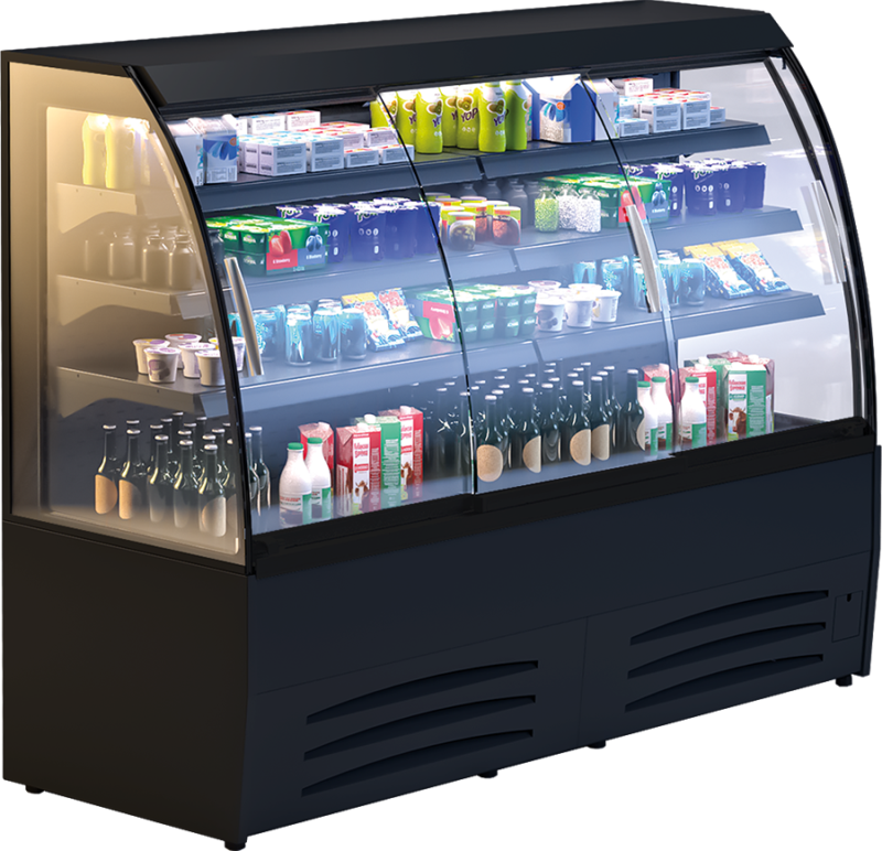 KBS Gastrotechnik Wandkühlregal Luna 120 DP mit Schiebetüren 1 KBS Gastrotechnik Wandkühlregal Luna 120 DP mit Schiebetüren