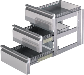 KBS Gastrotechnik Schubladensatz 3 x 1/3 GN 1/1 KT Serie