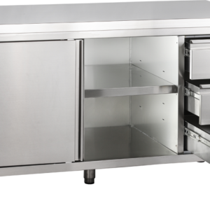 KBS Gastrotechnik Arbeitsschrank mit Schiebetüren und Schubladen B 160cm x T 60cm