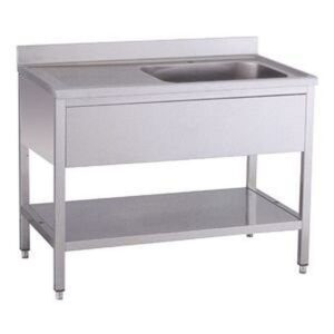 KBS Gastrotechnik Spültisch 1 Becken rechts mit Aufkantung B 140cm